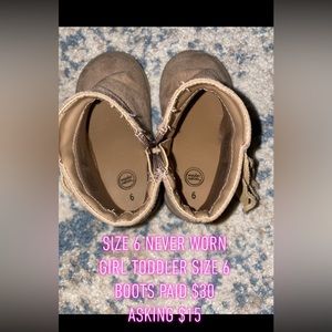 🚭💕 SIZE 6 brand New! Great condt. Wore 1-2 X Girl toddler Shoes brown boots